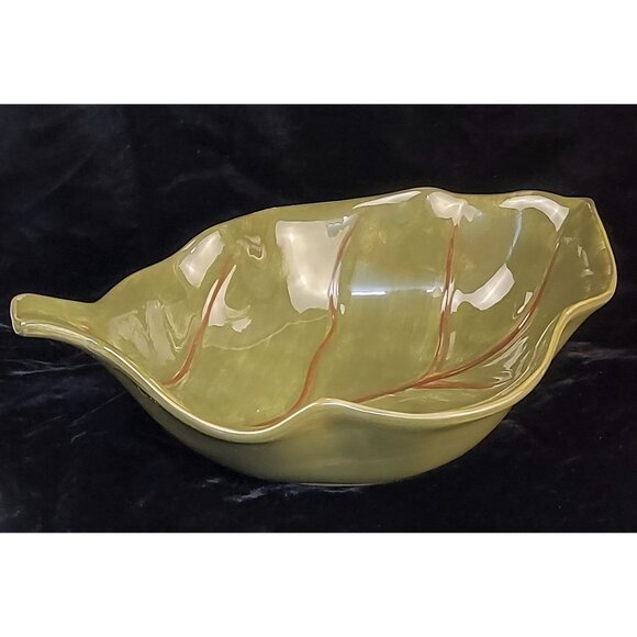 Vintage Home Trends "Tahitian Leaf" XL Serving Bowl - Picture 1 of 16